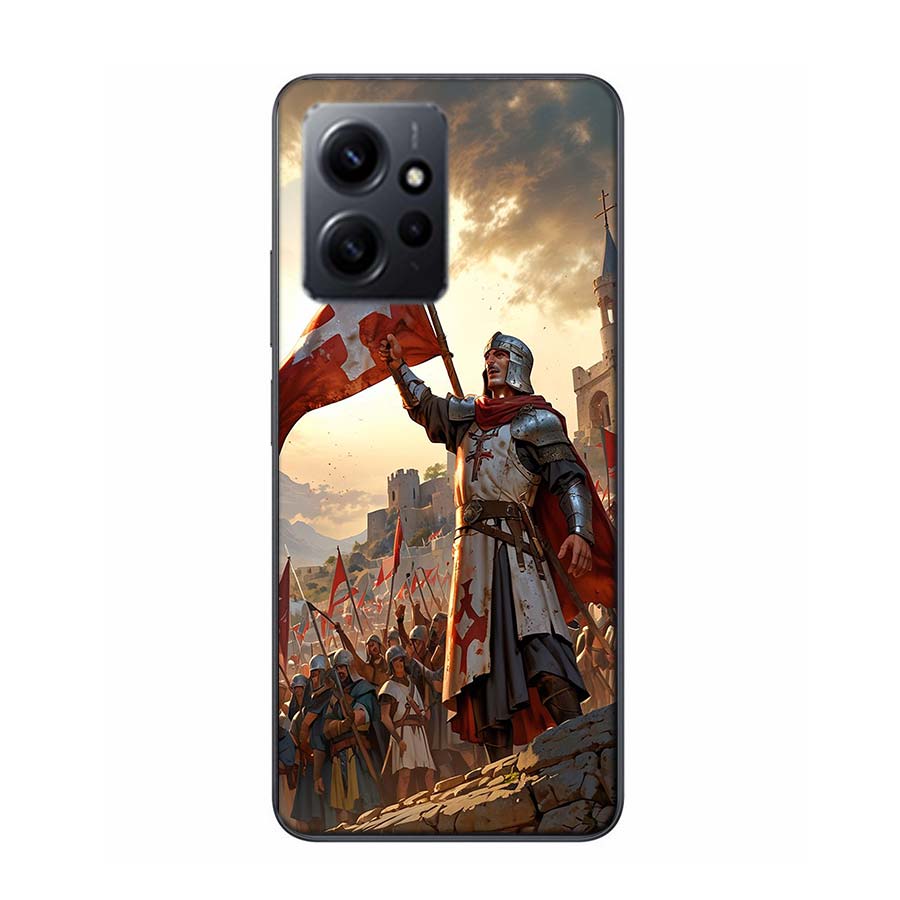 The Bright Red Crusade Phone Case For Redmi 12 13C 12C 15C 9 10 10C Note 13 Pro Plus 14 15 Pro 9T 9C 9A TPU Soft Cover Clear Cel