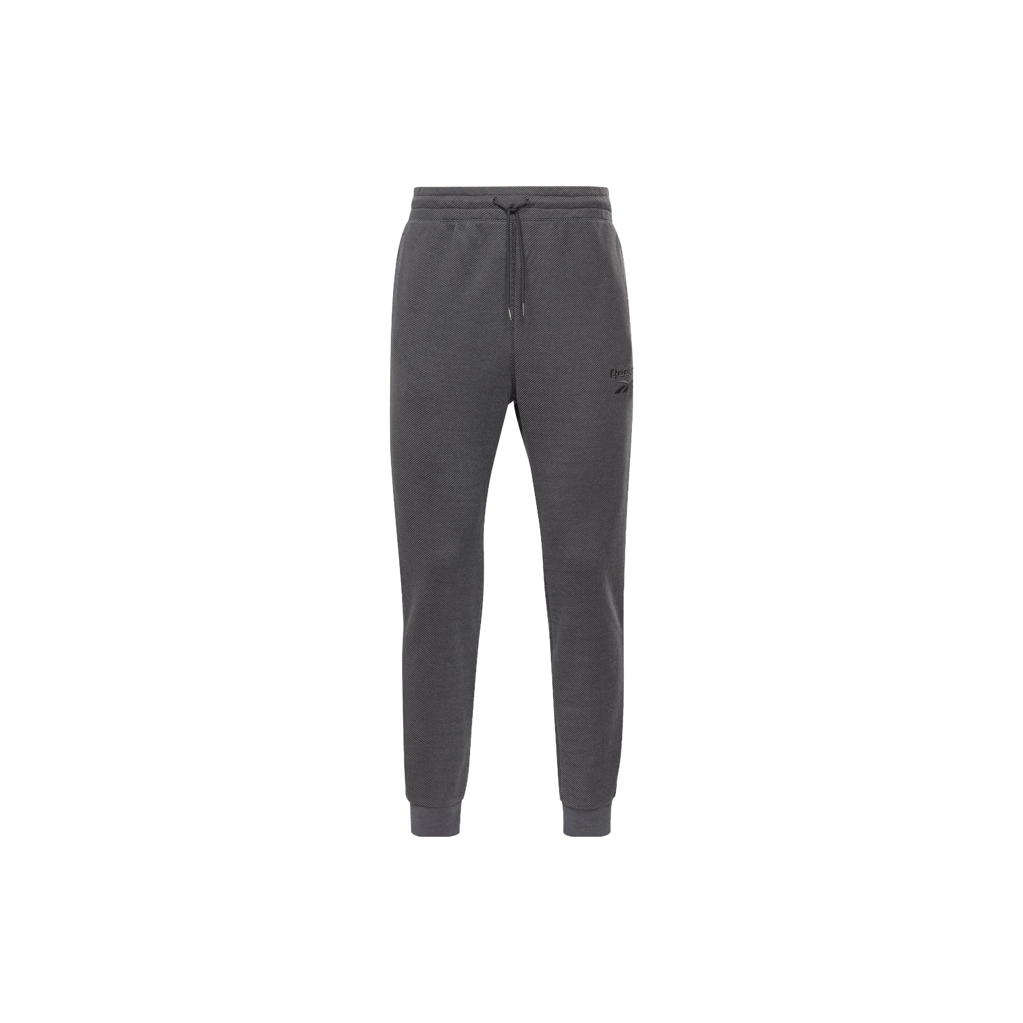 

Reebok Solid Color Training Fitness Drawstring Cuffed Knit Pants Men pants Black GI9405 S