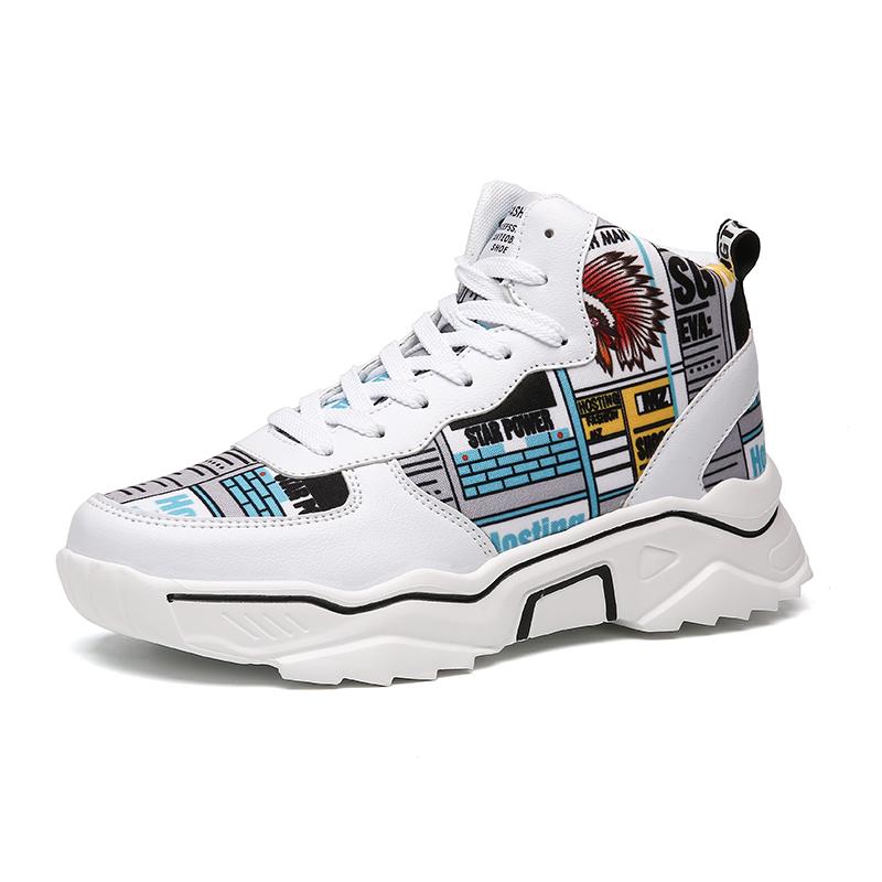 Men's Board Shoes New Big Size Platform Sneakers Men Sheos Punk Breathable Casual Sports Mesh Breathable Loafers Men Zapatillas