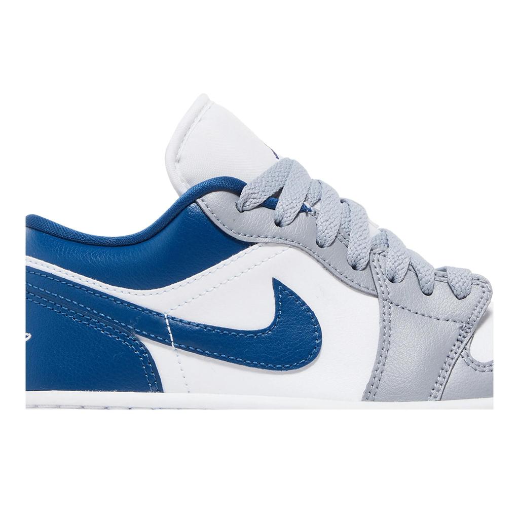 Womens Air Jordan 1 Low 'French Blue' (women's sizes) Stealth / White / French Blue Vintage Basketball Shoes DC0774 042