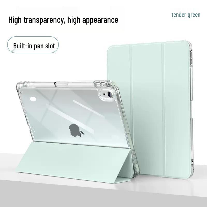 2023 iPad Air 4 Pro 11 Case with Pen Slot, 9.7-10.4 Inch High-Transparency Acrylic Trifold for Huawei