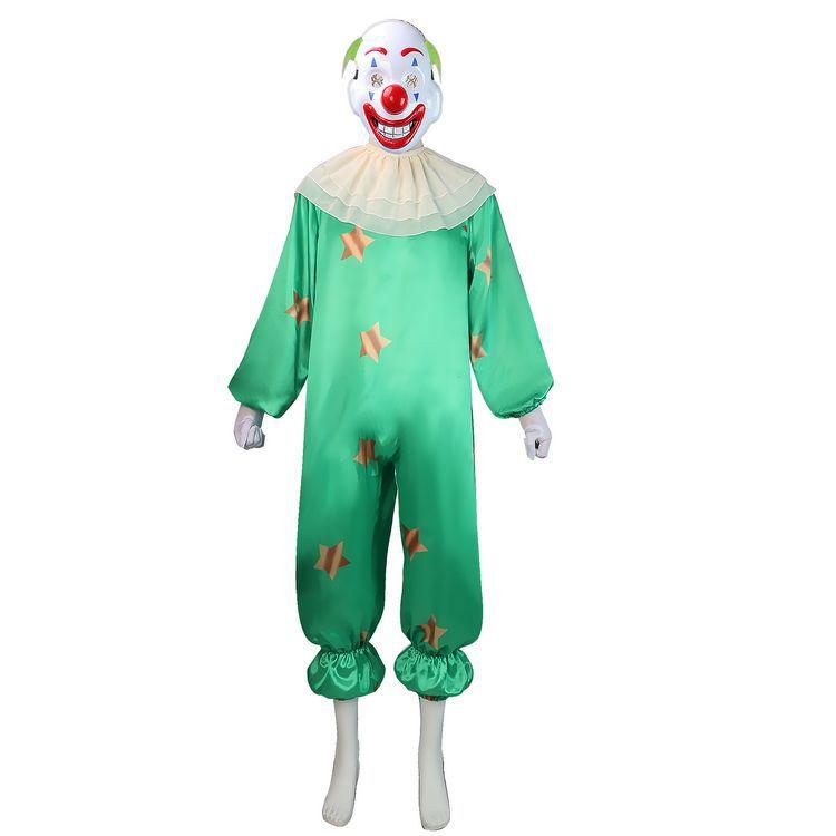 Clown Halloween Cosplay Costumes Party Funky Onesies Cosplay Props Horror Movie Stephen King's It Clothes Mask