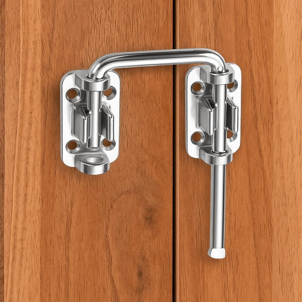 Stainless Steel Door Lock No-drill Safety Barrel Bolt Non Perforated Buckle  Bathroom Doors