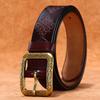 Belt Leather Premium Brass Pin Buckle Trendy Waist Accessory Decoration Daily