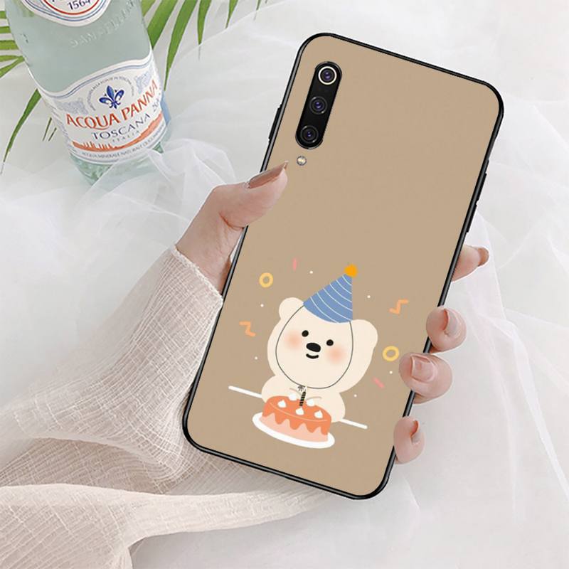 Cute Cartoon Bear Animal Phone Case for Xiaomi Mi 5 6 8 9 10 Lite Pro SE Mix 2s 3 F1 Max2 3