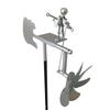 Metal Wind Spinner Handmade Guitar Windmill Metal Guitar Windmill Statue for Garden Yard Patio Lawn Porch Backyard