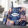 Golden Milestone Celebration Blanket Personalized Name Soft Warm And Versatile For Sofa Bed Office And Travel Machine Washable Comfortable In All