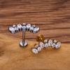 G23 Titanium Labret Piercing Internally Threaded Septum Piercing Body Jewelry  For Women