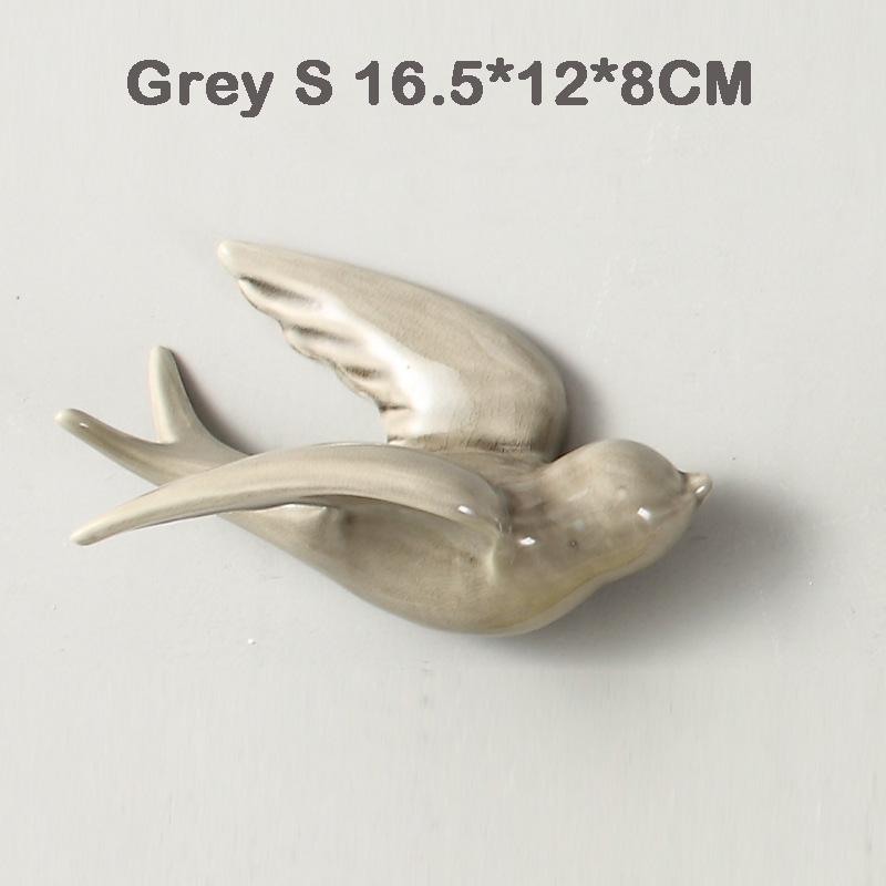 1 szt. Skandynawska ceramiczna rzeźba ptaka 3D dekoracje ścienne sztuka ptaki rzeźba do zawieszenia na ścianie figurka zwierzęcia styl europejski ozdoby do domu