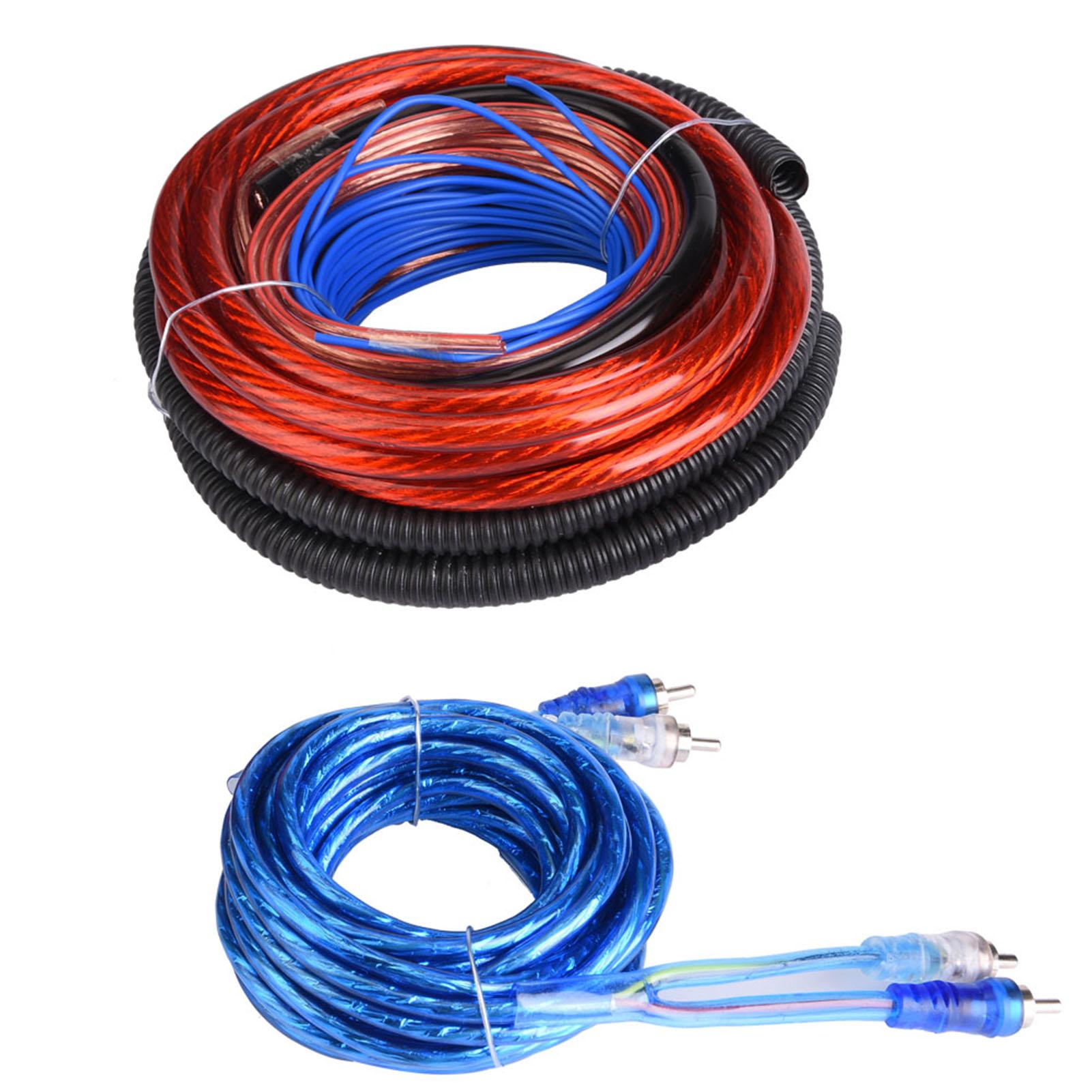 

4 Guage 2800W Car Audio Subwoofer Amplifier Speaker Installation Wire Cable Kit Fuse Suit белый