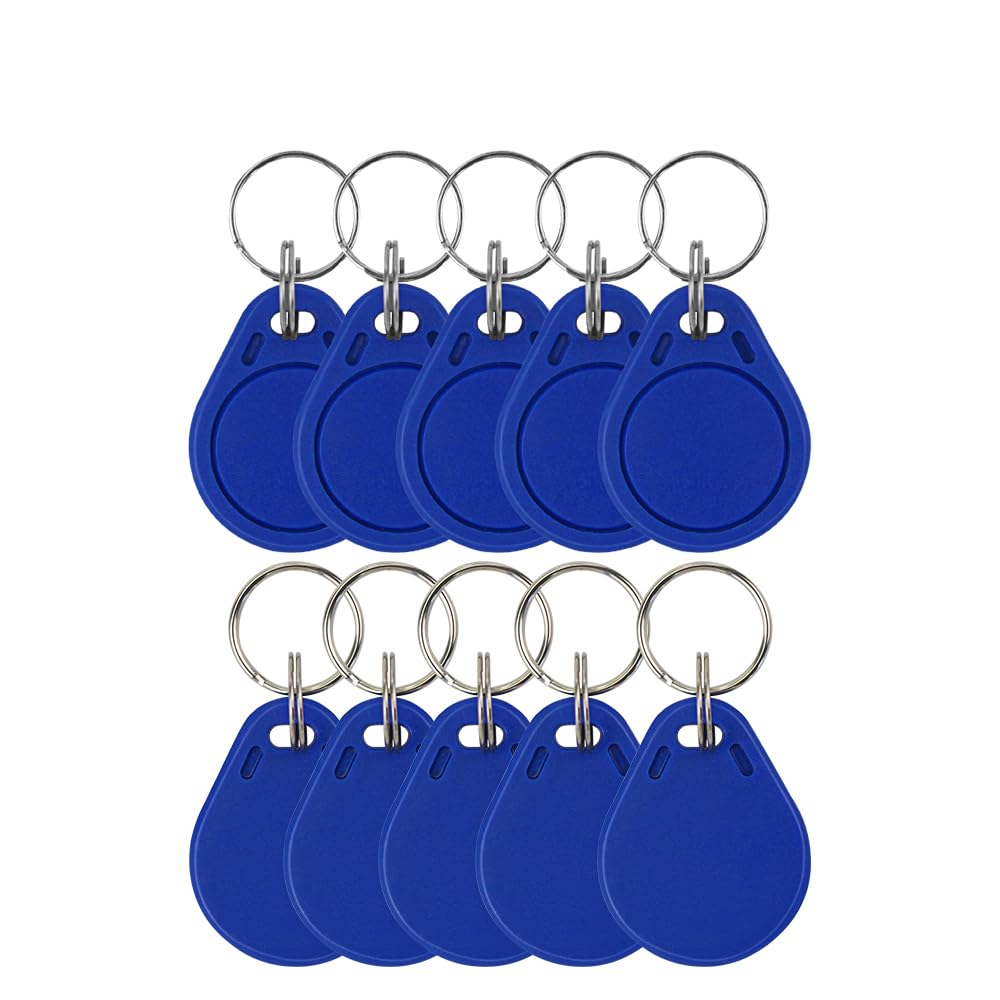 10pcs 13.56MHz UID Rewritable IC Clone Smart Key Fobs,Blank Tag Writable Readable,Access Control RFID Tag Token,Access Control Key Card Used to