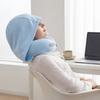 Ice Silk Ergonomic Neck Pillow Portable Travel Pillow Nap Hooded Neck Pillow Car