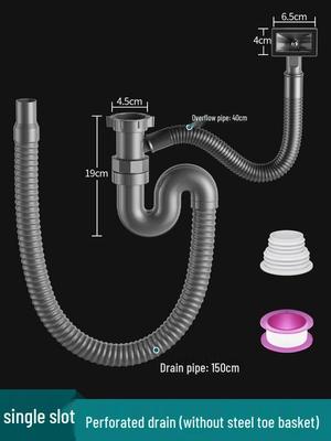 Thickened Single Kitchen Sink Drain Pipe