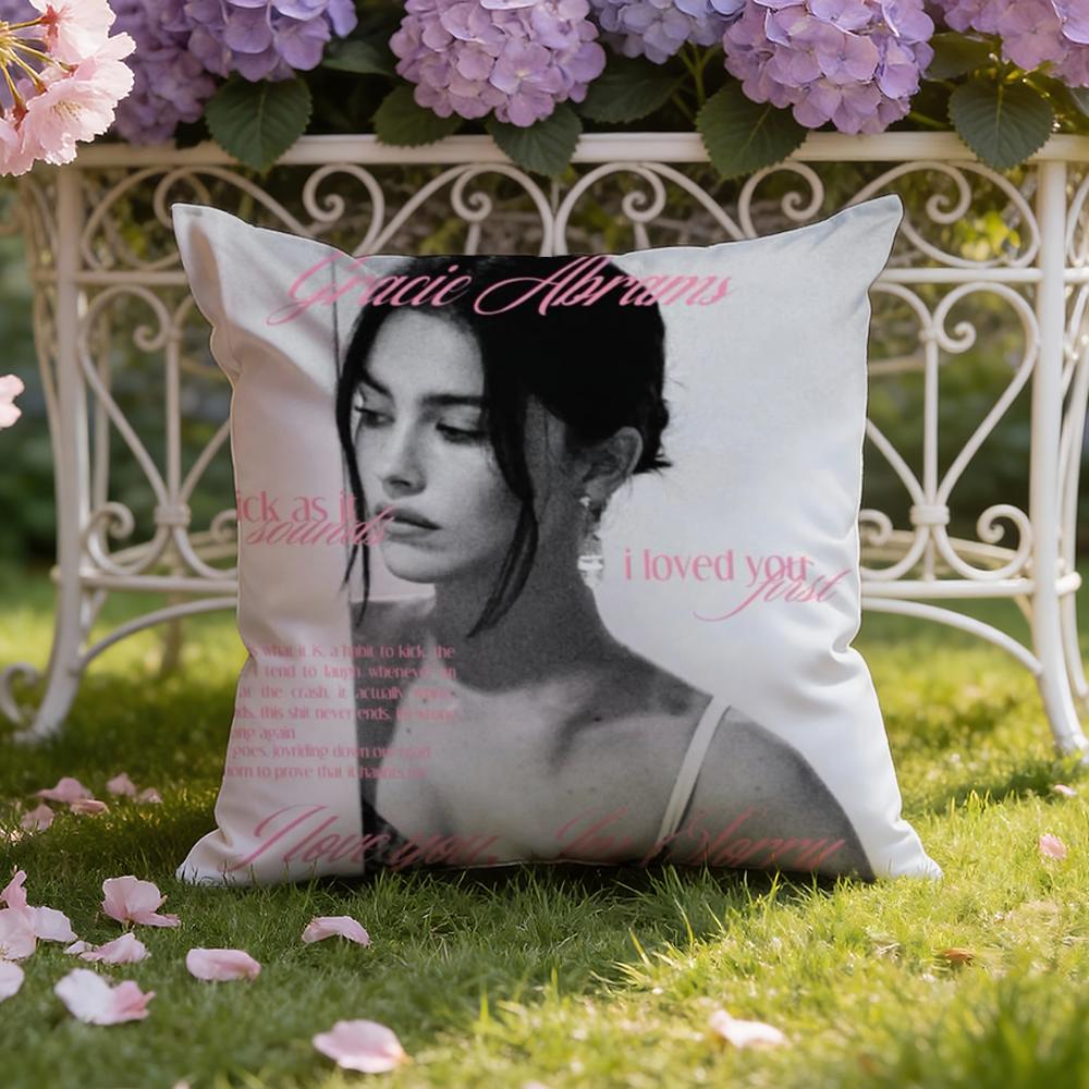 Singer G-Gracie Abrams Cushion Cover Home & Car Dual-Scene Pillow Cover: Reversible for Premium Comfort