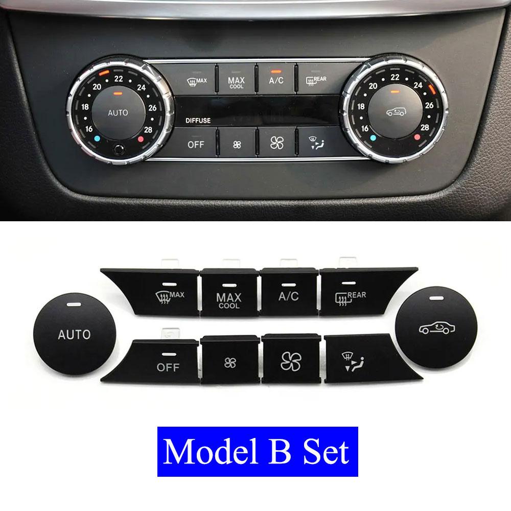 Central Console Air Conditioning Volume Key Heater AC Button Accessories For Mercedes Benz C GLK Class W204 X204 C180 C200 C300