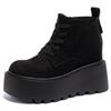 CM inner height increase big head thick-soled casual boots women's autumn new matte leather Martin boots short women's boots