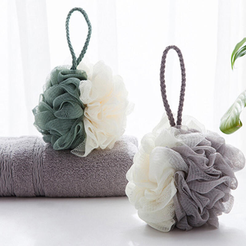 Two-tone body shower towel ball bubble foam shower ball DD-11056