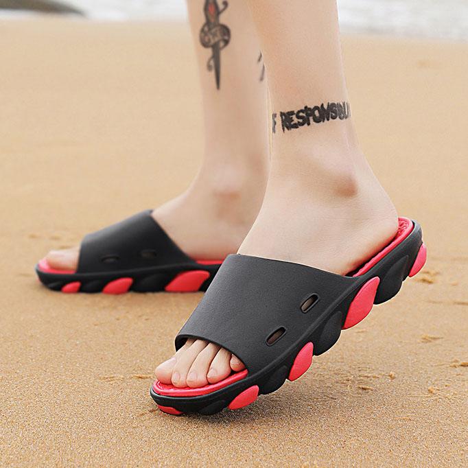 Große rutschfeste Hausschuhe für Herren im Innen- und Badezimmer, flache Hausschuhe, Frühlings- und Sommer-Hausschuhe für den Strand