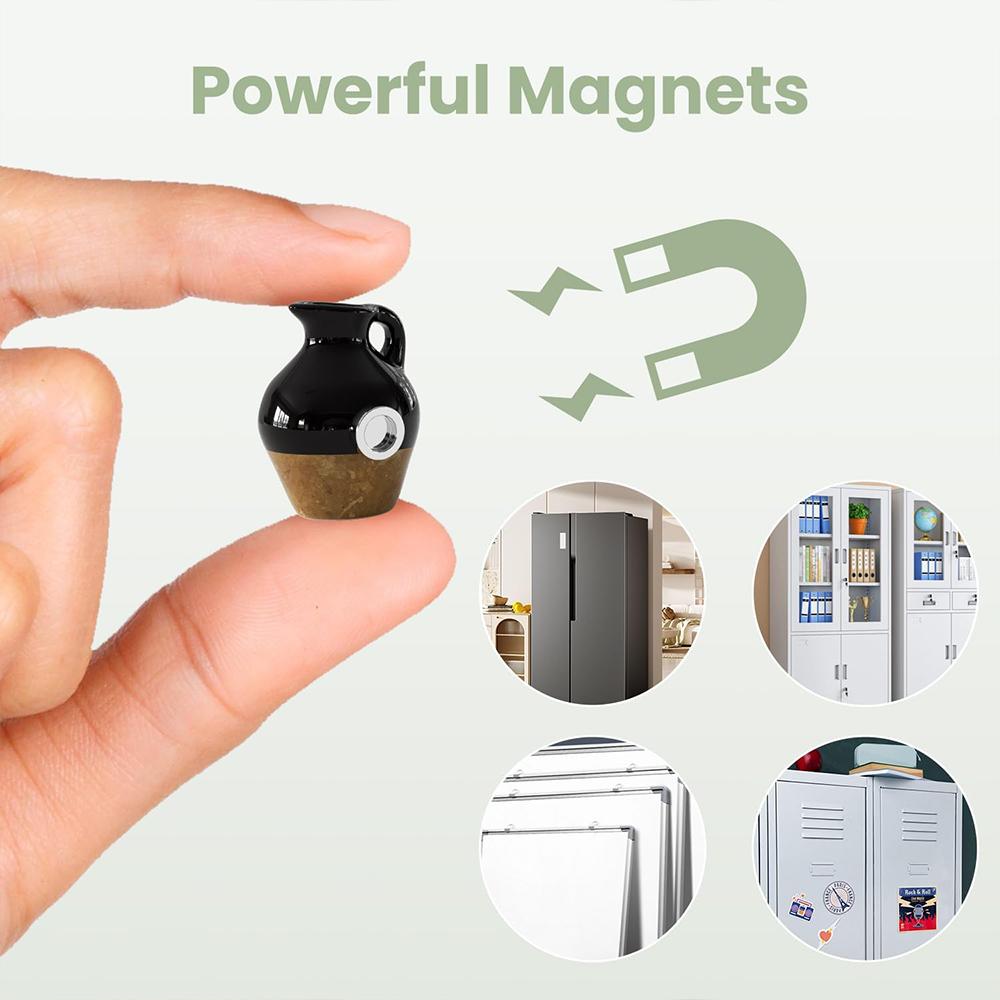 8 bucăți mini magneți pentru vază - vaze cu muguri magnetice 2025 noi mini magneți drăguți din ceramică pentru frigider 3D vază cu flori din ceramică Accesorii amuzante pentru frigider