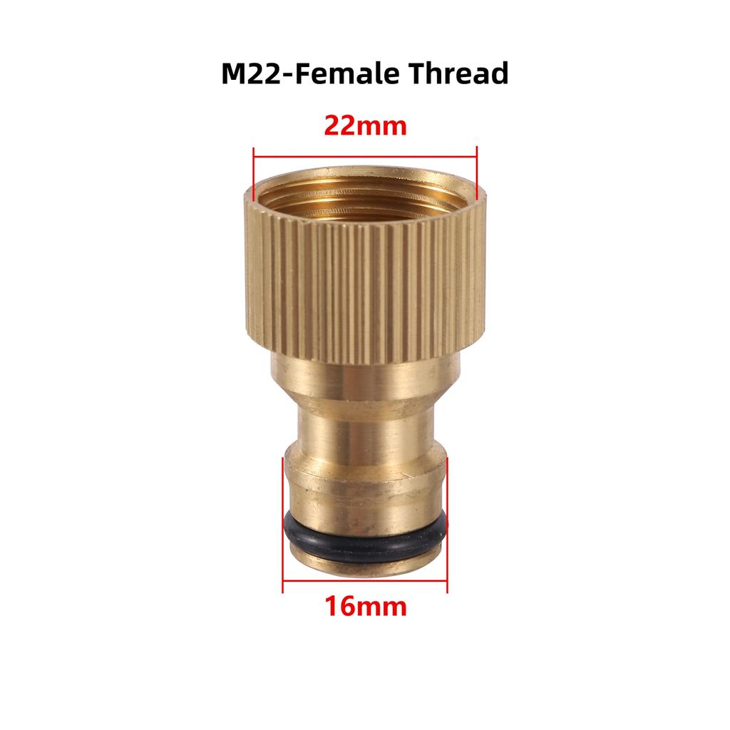 Water Faucet Adapter 1/2'' 3/4'' To M18 M22 M24 Thread Connector Faucet Coupler Water-Tap Joint Fitting For Gardening Irrigation
