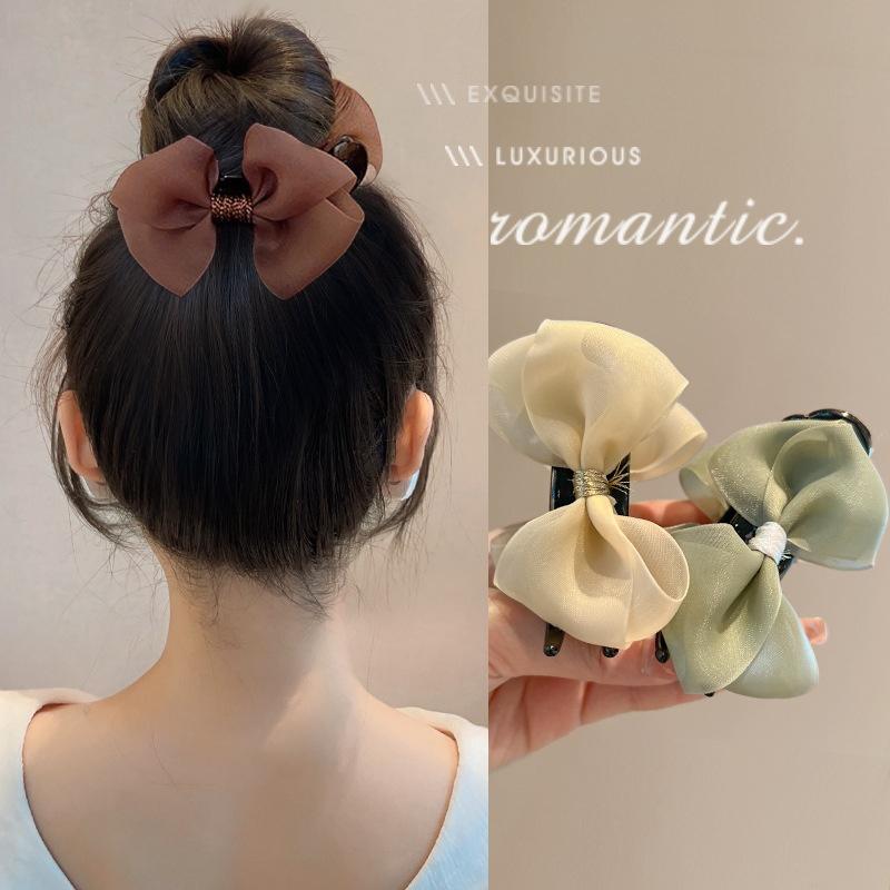 Bow Hairpin Low Ball Hair Accessories Women's Head High Sense Large Grip Clip New Clip Headdress