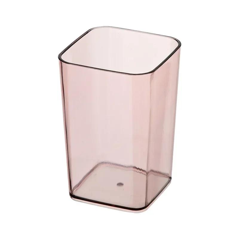 Mouthwash Cup Transparent Square Thickened Plastic Toothbrush Cup Household Wash Toothbrush Cup