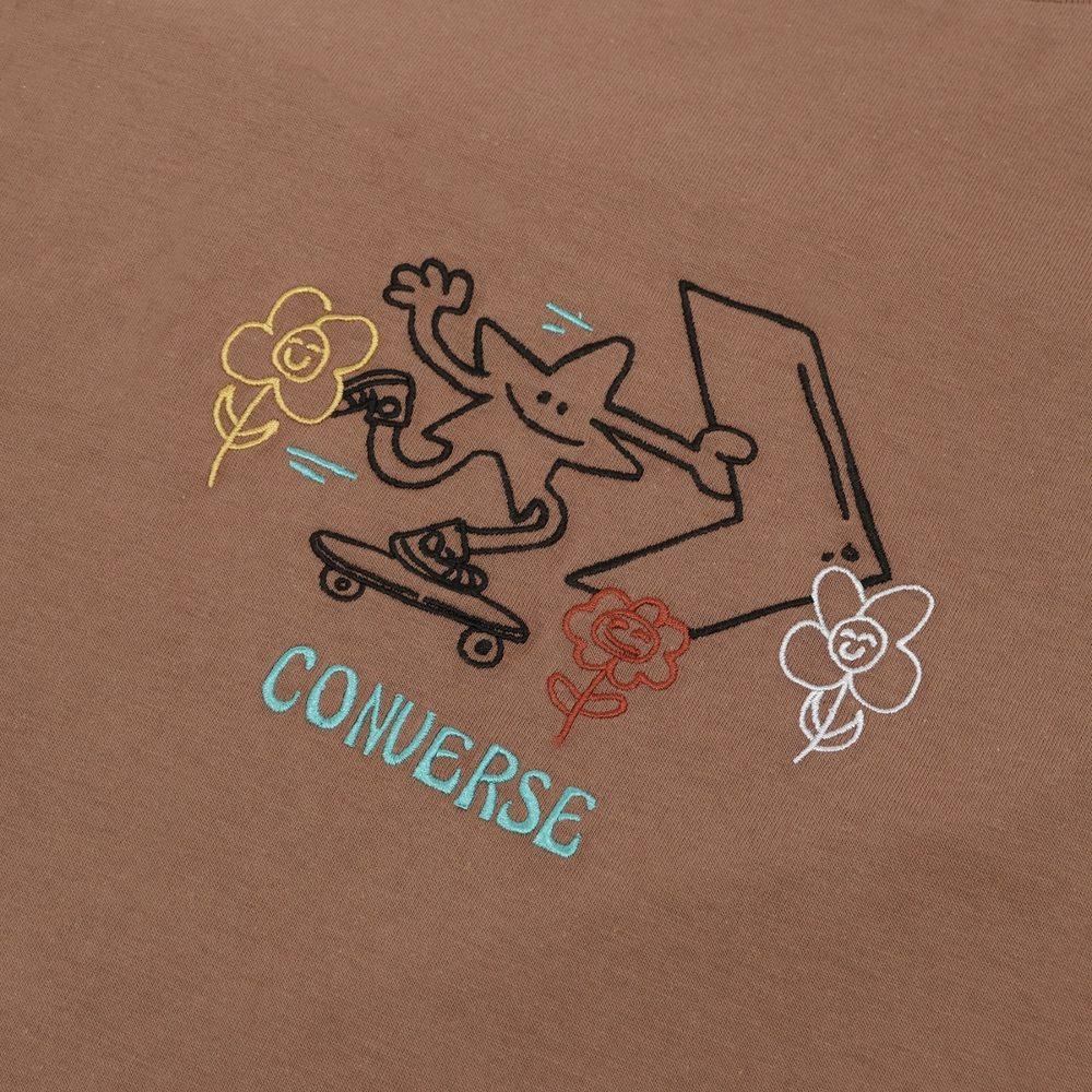 Converse Pushing Along T Shirt Men's Cameo Brown 10023267-A04