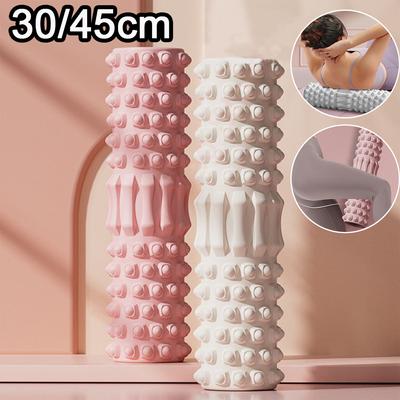 Rouleau en mousse 30/45 cm pour massage des tissus profonds, densité moyenne, soulagement des douleurs dorsales, rouleau musculaire portable pour auto-massage, yoga, pilates