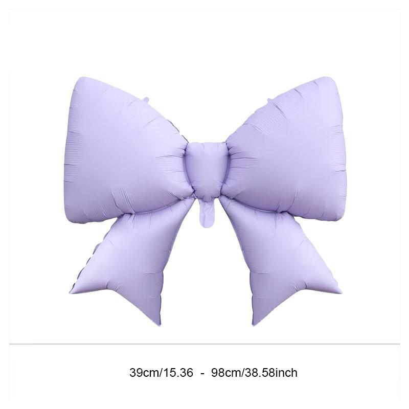 1PC New Striped Bow Balloon Bowknot Shaped Theme Aluminum Foil Matte Kids Birthday Party Decor Anniversary Event Decoration