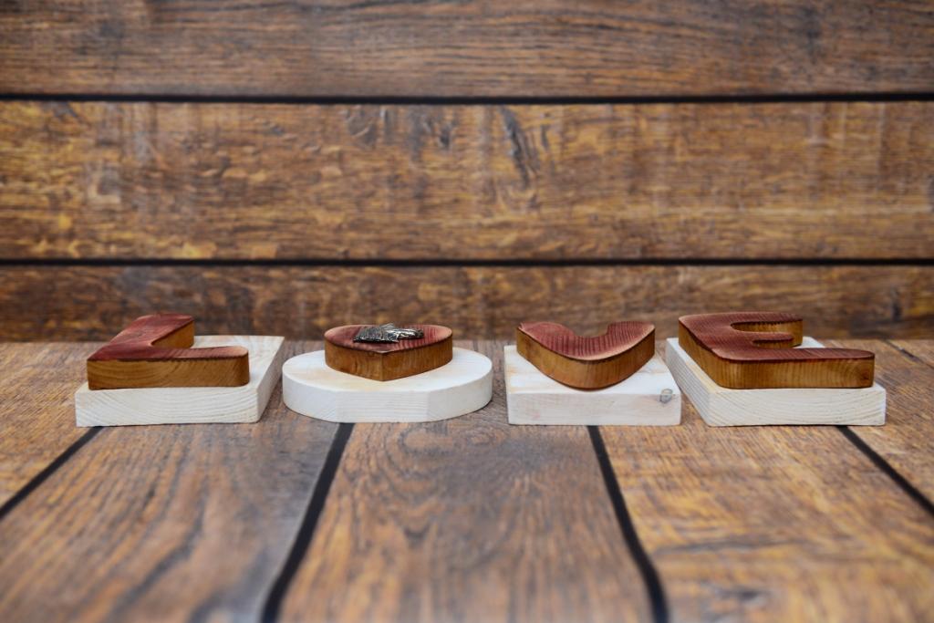 Dachshund - Wooden LOVE Sign, Interior Decoration with a Dog, Charming Ornament for the Shelf by Art-Dog Brand