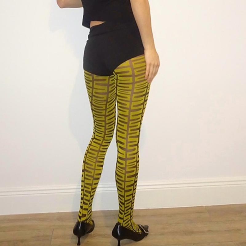 Women Patterned Pantyhose Y2k Aesthetic Tie Dye Sheer Tights Funky Print Hollow Out Mesh Stockings Leggings Grunge Streetwear