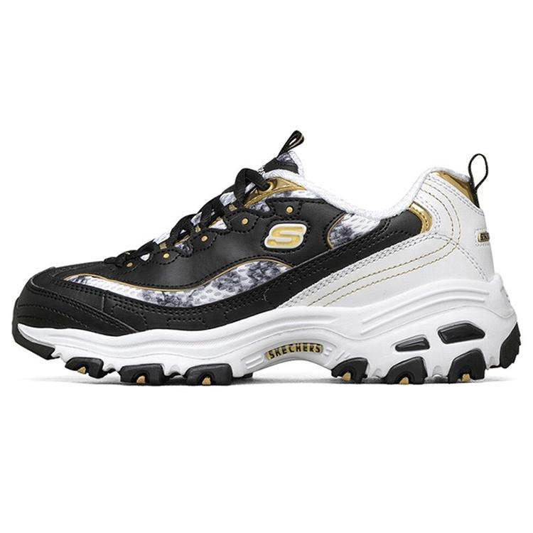 (WMNS) Skechers D Lites Running Shoes Black/Gold Women s 99999957-BKGD EU 35