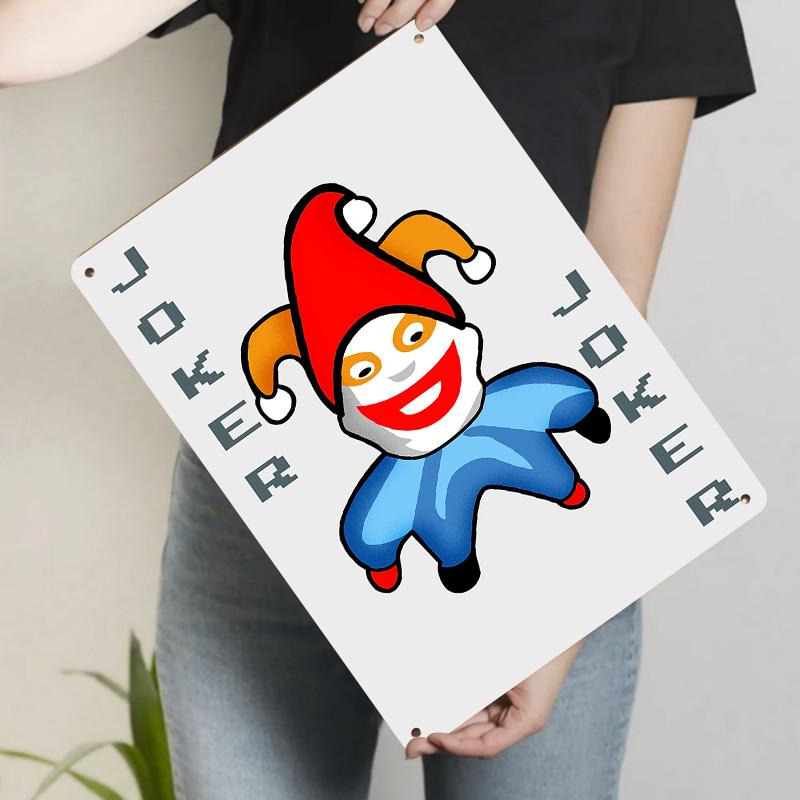 

Custom Joker Pattern Metal Wall Art Decorative Hanging for Living Room Bedroom Home Decoration 20x30cm（7.8x11.8inch）