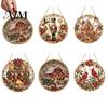 Plastikowe Bombki Choinkowe Z Malowaniem Cyrkoniami Suncatcher Kit, Okrągłe Dekoracje Wiszące DIY do Ogrodu, Okna, Kominka, Ornamenty do Domu, Rzemiosło