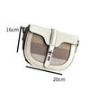 New Fashionable Saddle Bag Casual All Matching Crossbody Bag Plaid Wide Shoulder Strap High Quality Women's Shoulder Bags