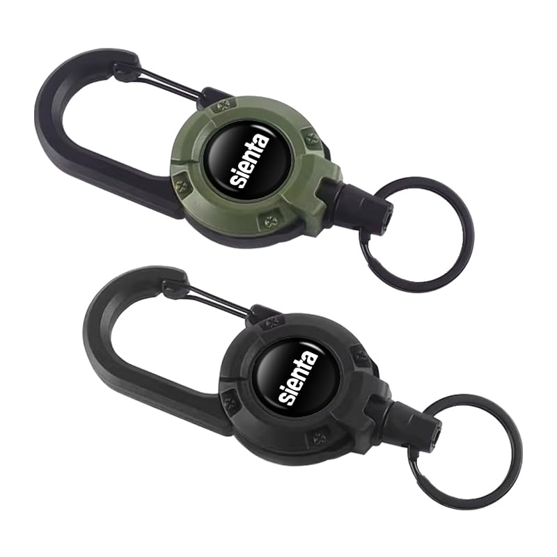 Sienta Dedicated Car Reel Keychain SIENTA New Sienta 10 Series 170 Series Key Reel Retractable Metal Wire Keychain Camping Outdoor Custom Accessory