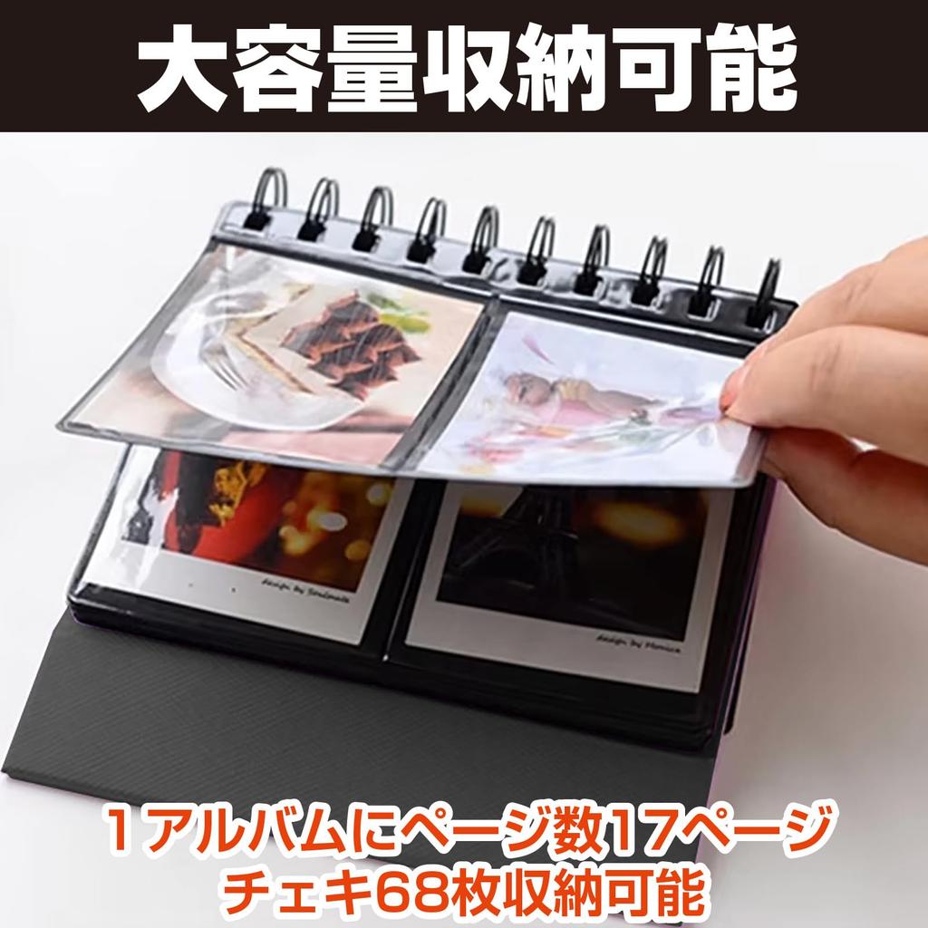 IMPACT Online Instax Photo Album, Mini Tabletop Photo Album, Set of 2 (Black & Pink)