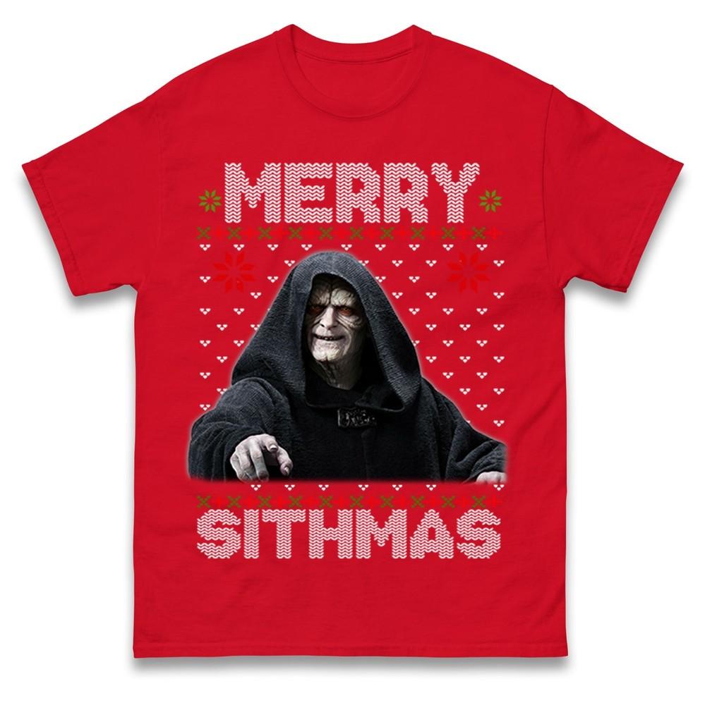 Merry Sithmas Emperor T ShirtFunny Christmas Holiday Tee Ugly Xmas Unisex Top S