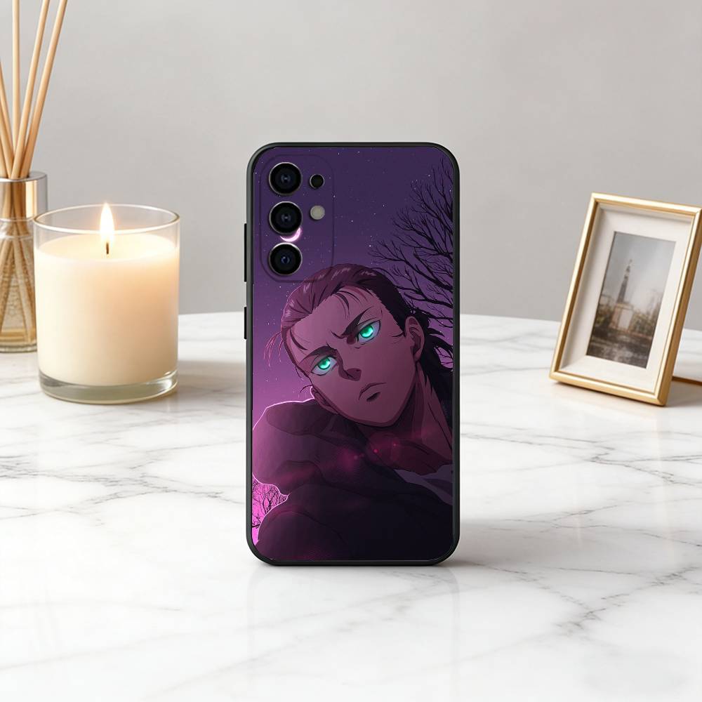 Att-ack on ti-tan Cool E-Eren Y-Yeager Phone Case Black Silicone Soft For Samsung S25,S24,S21,S22,S23,S30,Ultra,S20,Plus,Fe,Lite