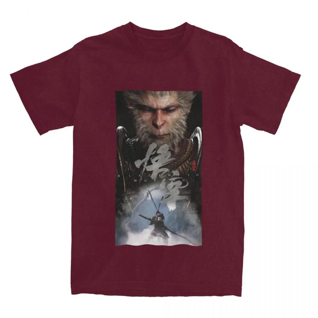 Unique Black Myth Wukong Game 2024 T-Shirt Men Women Crew Neck Cotton Monkey Lover Short Sleeve Tees Classic Tops