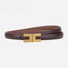 New Niche Trendy Thin Belt Women's Genuine Leather Decorative Dress Belt Casual High-end Belt Buckle Removable
