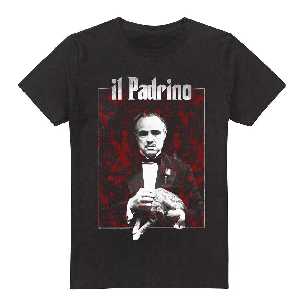 Godfather Sangue 100% Cotton T-shirt Mens Tees Top S-2XL, Black 4XL