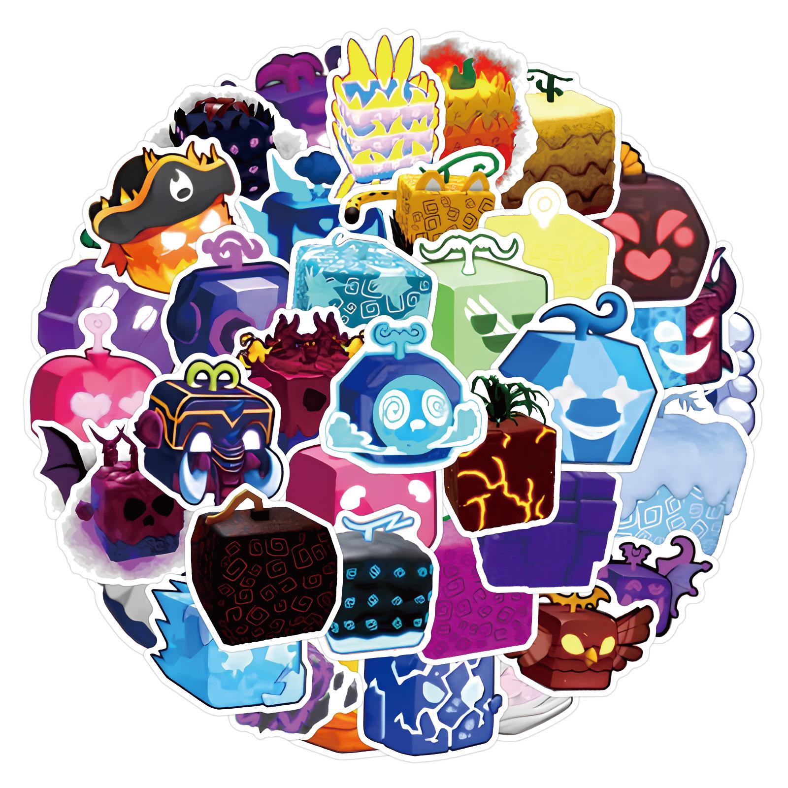 

50-Piece Fruit-Themed Waterproof Graffiti Stickers for Notebook & Luggage Decoration