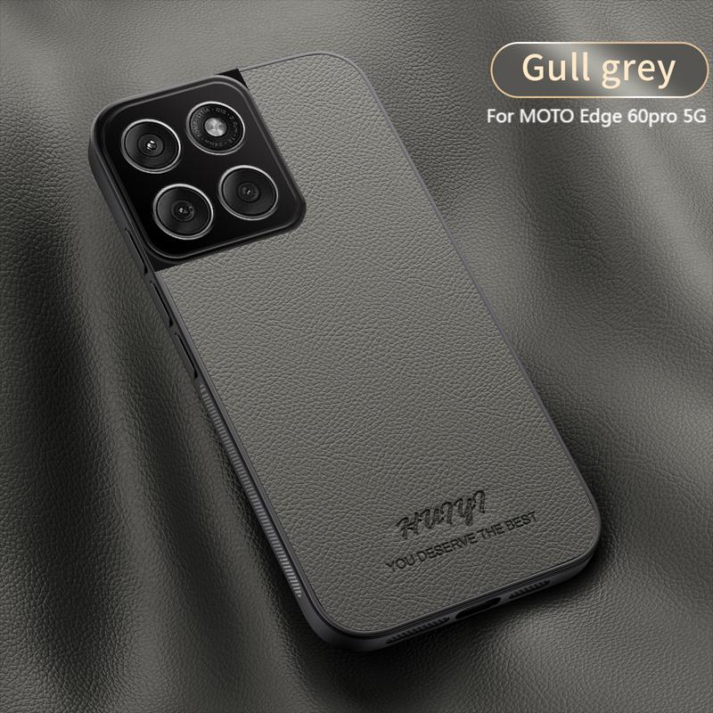 Kožené pouzdro pro Motorola Edge 60 Pro 5G Magnetický držák do auta Bezdrátové nabíjení Silikonový kryt na telefon MotorolaEdge60Pro XT2507-1