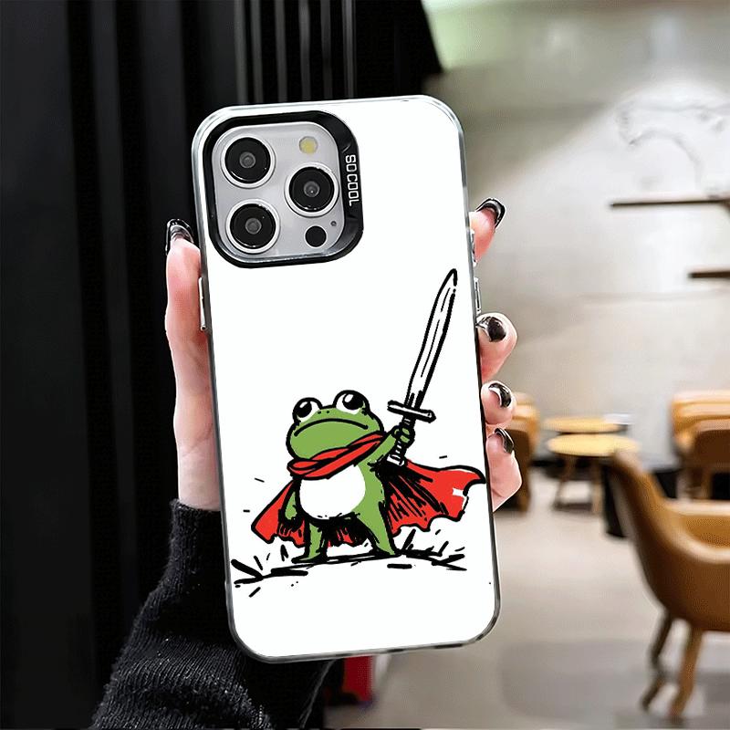 Cute Cartoon Frog Soft Phone Case for iPhone 15 16 17 Pro Max 17Air 16E 14 Plus 13 12 Mini Shockproof Cover Back Shell