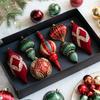 New Berry Red Lotus Leaf Green Christmas Balls for Christmas Decorations - Christmas Tree Hangers for Arrangement