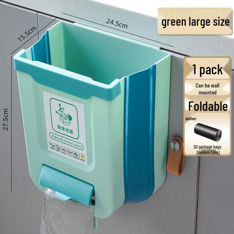 Wall-Mounted Foldable Kitchen & Bathroom Trash Bin