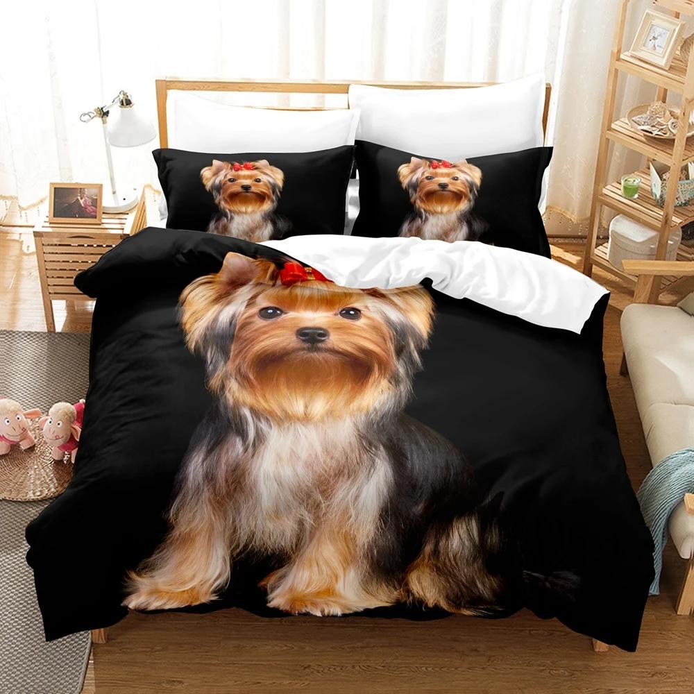 3D Print Dog Duvet Cover Single Double Queen King Size Bedding Set for Boys Bedroom Duvet Cover Bed Set Quilt Cover