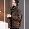 Cappotto Corto in Cotone Imbottito di Piumino Taglie Forti Stile Europeo di Alta Gamma per Donna, Autunno Inverno Casual Caldo