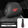 PPWE7 1/2PCS Leather Car Seat Headrest Protective Cover Auto Interior Accessories For Ford Escort KA Flex Everest KA Expedition Falcon